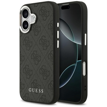 Originalen trden TPU ovitek Guess "4G Metal Logo Magsafe" za iPhone 17 - black