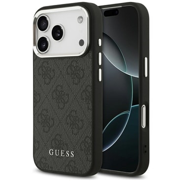 Originalen trden TPU ovitek Guess "4G Metal Logo Magsafe" za iPhone 17 Pro - black