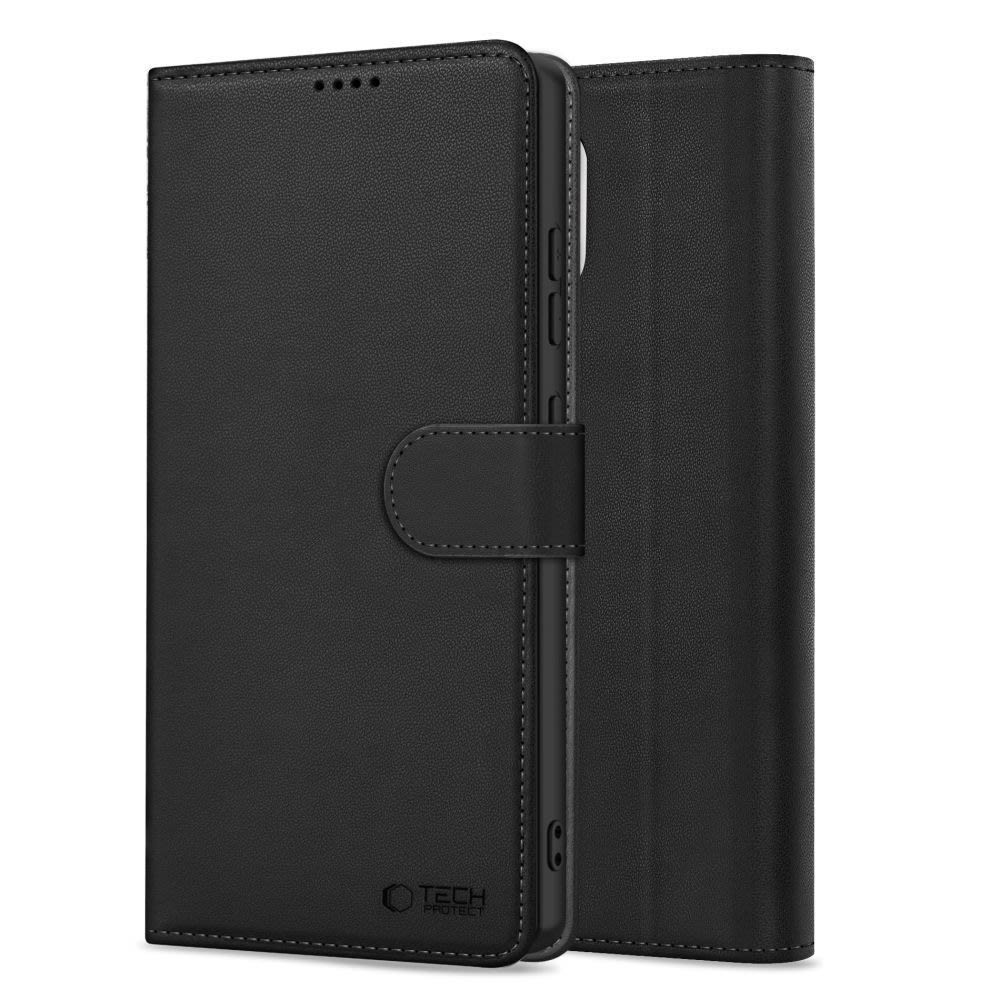 Etui za Samsung Galaxy S25 FE Tech-Protect "Wallet" iz umetnega usnja - black