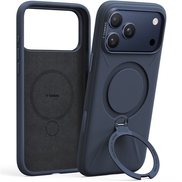 Premium ovitek Torras "QPRO Silicone" za iPhone 17 Pro - moder