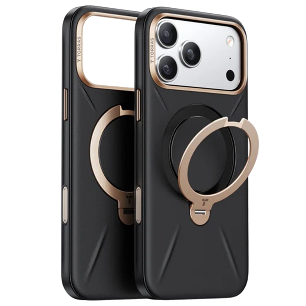 Premium ovitek Torras "Q3 VegSkin" za iPhone 17 Pro - obsidian black