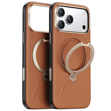 Premium ovitek Torras "Q3 VegSkin" za iPhone 17 Pro Max - amber brown