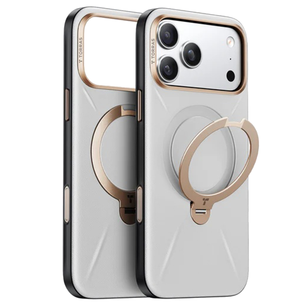 Premium ovitek Torras "Q3 VegSkin" za iPhone 17 Pro Max - pearl white