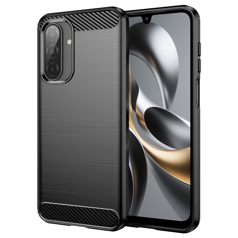 TPU gel ovitek "Brushed Carbon" za Samsung Galaxy A17 4G / A17 5G - črn