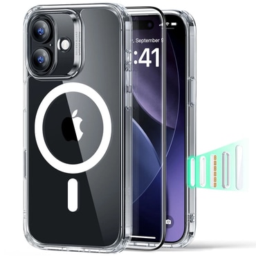 Hibridni ovitek ESR "Classic Hybrid HaloLock Glass" za iPhone 17 - z dodanim zaščitnim steklom za zaslon - clear