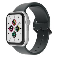 Silikonski pas za uro Apple Watch (38 / 40 / 41 / 42 mm) - črn