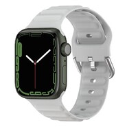 Nadomestni silikonski pas za uro Apple Watch (42 / 44 / 45 / 46 / 49 mm) "Waves" - gray