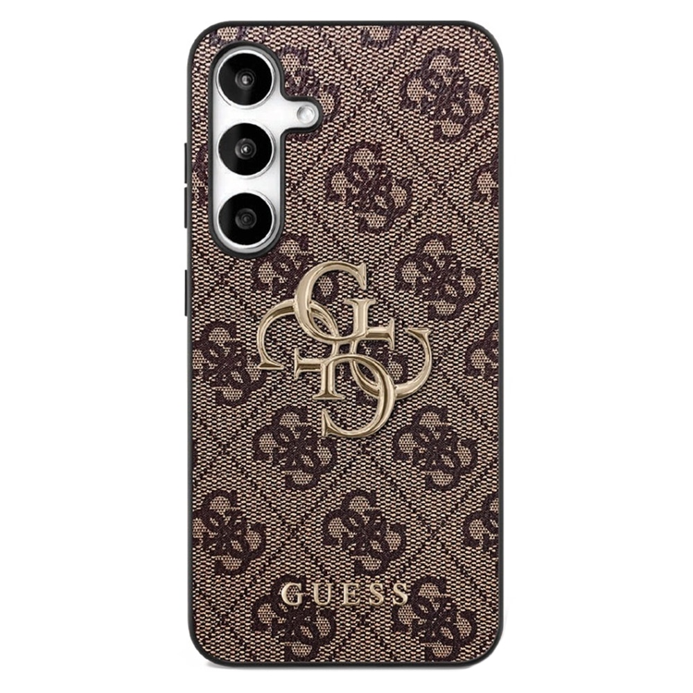 Originalen trden TPU ovitek Guess "4G Big Metal Logo" za Samsung Galaxy S25 FE - rjav