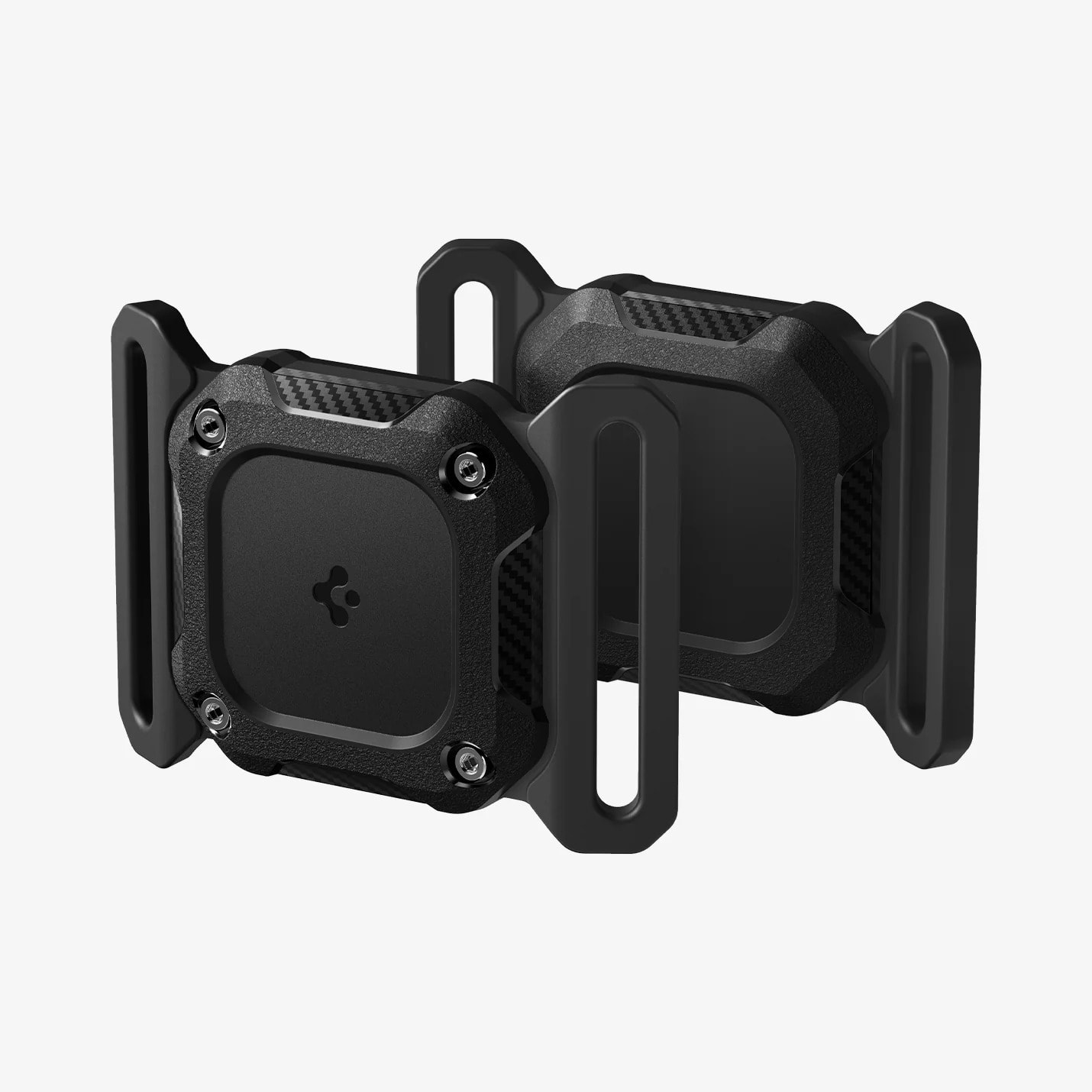 Premium Spigen ovitek "Tough Armor" za Apple AirTag 1 / 2 sledilno napravo, za ovratnico vašega ljubljenčka - črna