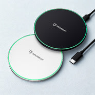 Brezžična 15W QI polnilna postaja Techsuit Premium CHWR031 z RGB osvetlitvijo in USB-C kablom