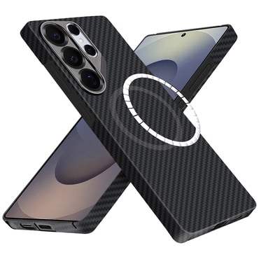 Premium ovitek Techsuit Aramid Fiber z MagSafe podporo za Samsung Galaxy S25 Ultra - black