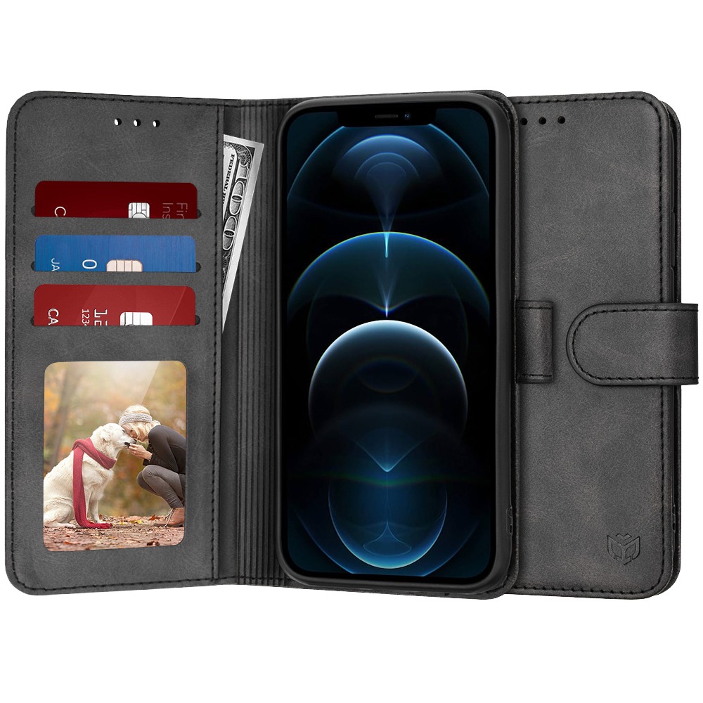 Etui Techsuit "Diary Book" za iPhone 12 Pro Max - črn