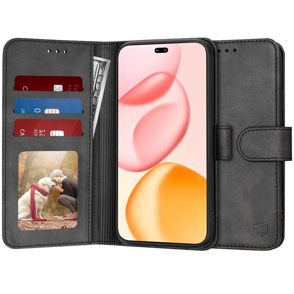 Etui Techsuit "Diary Book" za Honor 400 Pro - črn