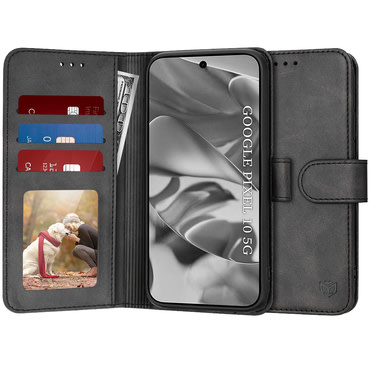Etui Techsuit "Diary Book" za Google Pixel 10 / Pixel 10 Pro - črn