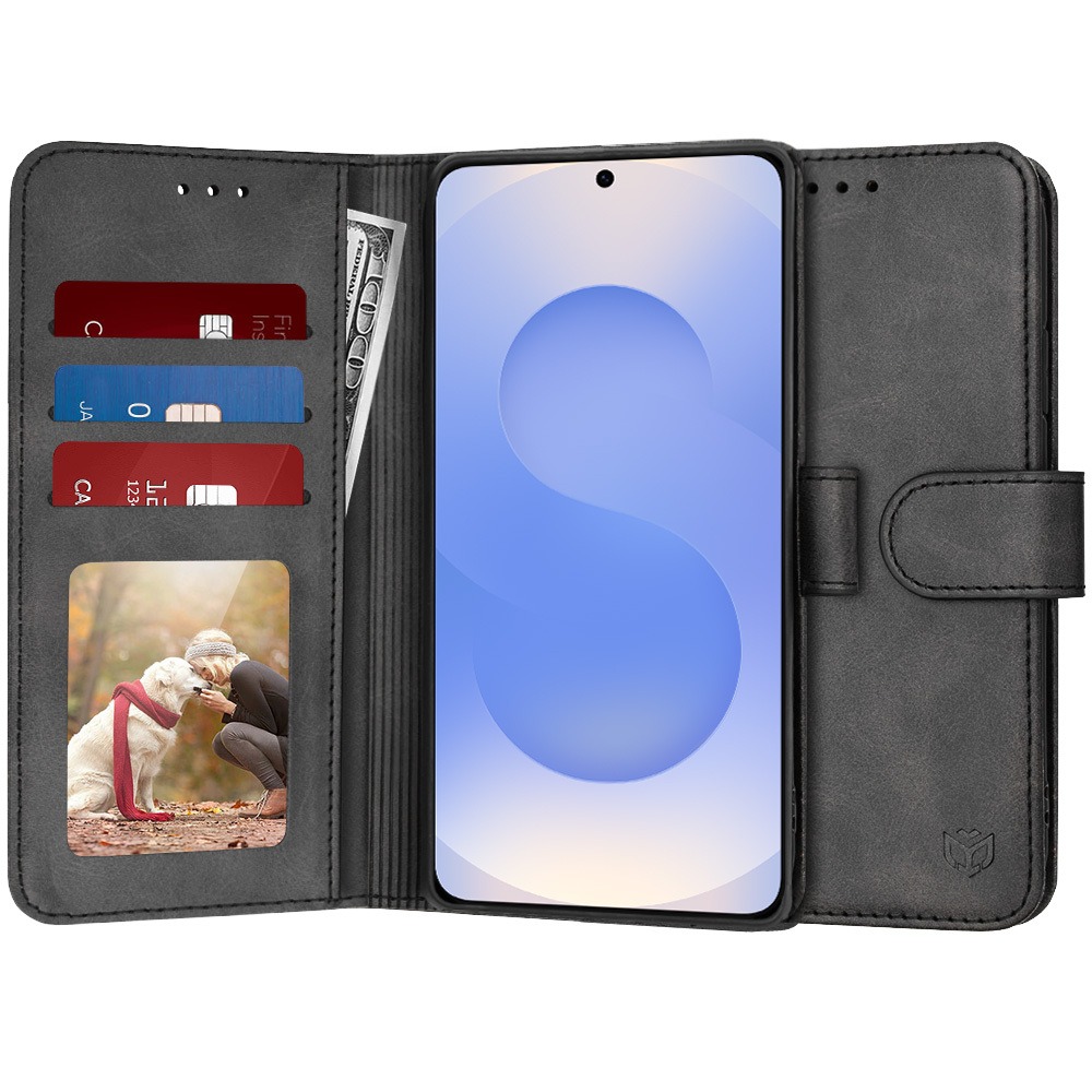 Etui Techsuit "Diary Book" za Samsung Galaxy S25 - črn
