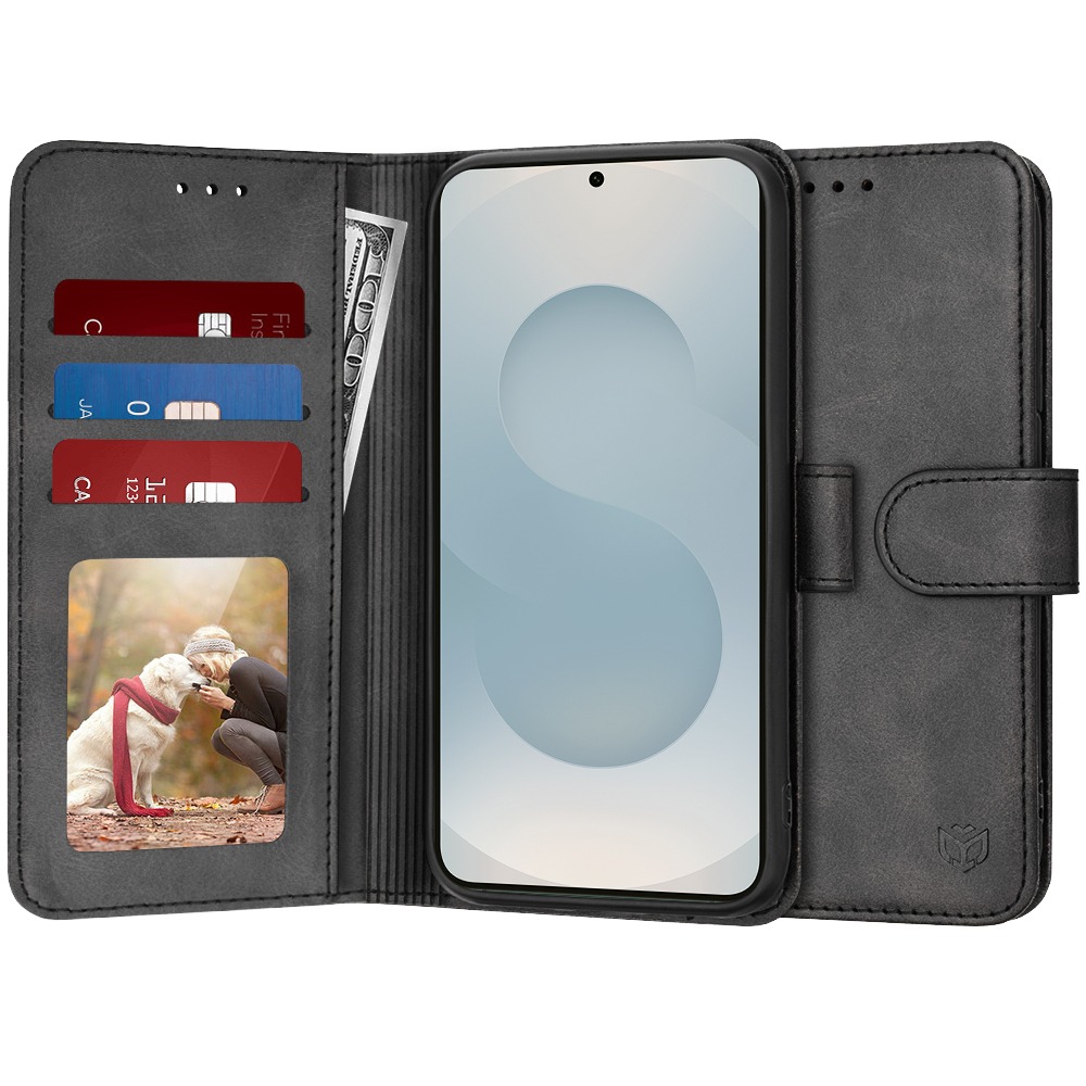Etui Techsuit "Diary Book" za Samsung Galaxy S25 Edge - črn