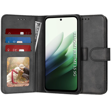 Etui Techsuit "Diary Book" za Xiaomi Redmi 15 4G / Redmi 15 5G - črn