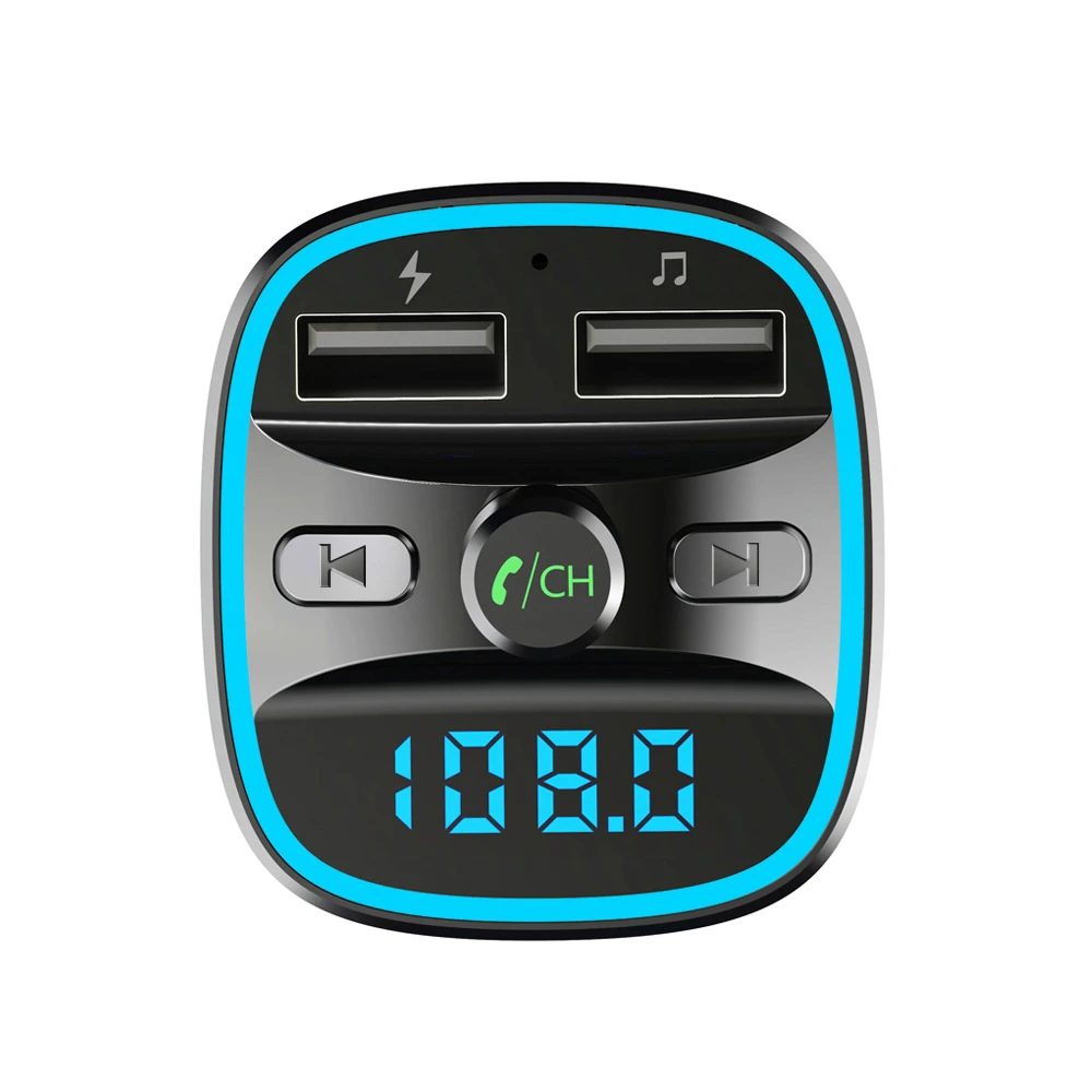 30W FM Bluetooth sprejemnik in avtopolnilec JamLink - 2x USB, MicroSD, BT 5.0, QC3.0 hitro polnjenje in LED osvetlitev - črn