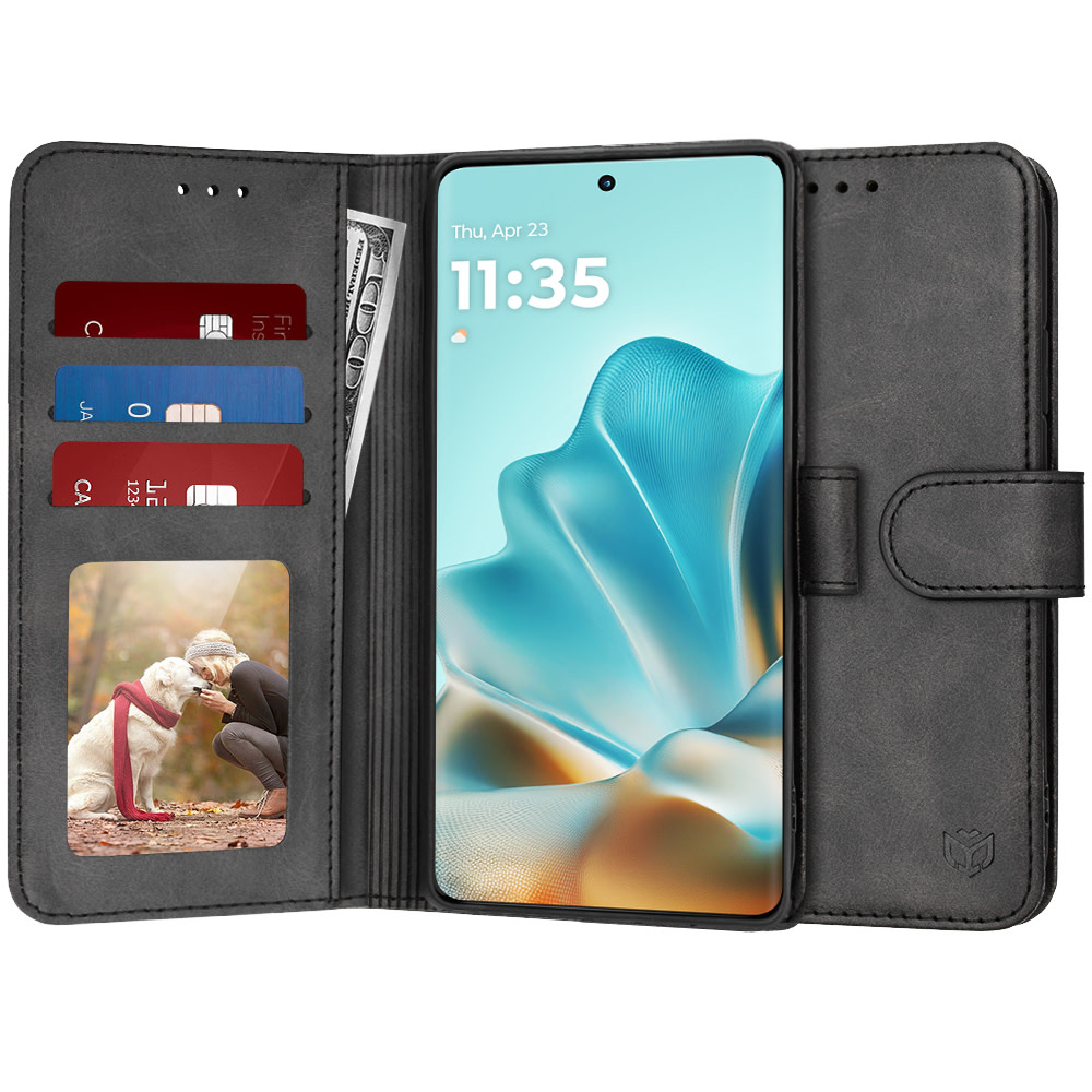 Etui Techsuit "Diary Book" za Motorola Edge 60 / Edge 60 Fusion - črn