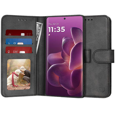 Etui Techsuit "Diary Book" za Motorola Edge 60 Pro - črn