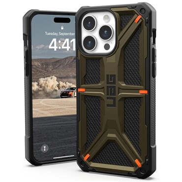 Ovitek UAG "Monarch" za iPhone 15 Pro Max - kevlar element green