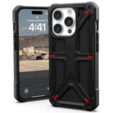 Ovitek UAG "Monarch" za iPhone 15 Pro - kevlar black