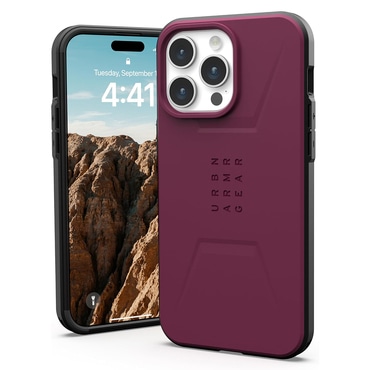 Ovitek UAG "Civilian MagSafe" za iPhone 15 Pro - bordeaux