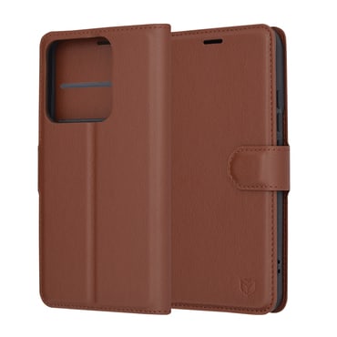 Etui Techsuit "Leather Folio" za Xiaomi 15T - rjav