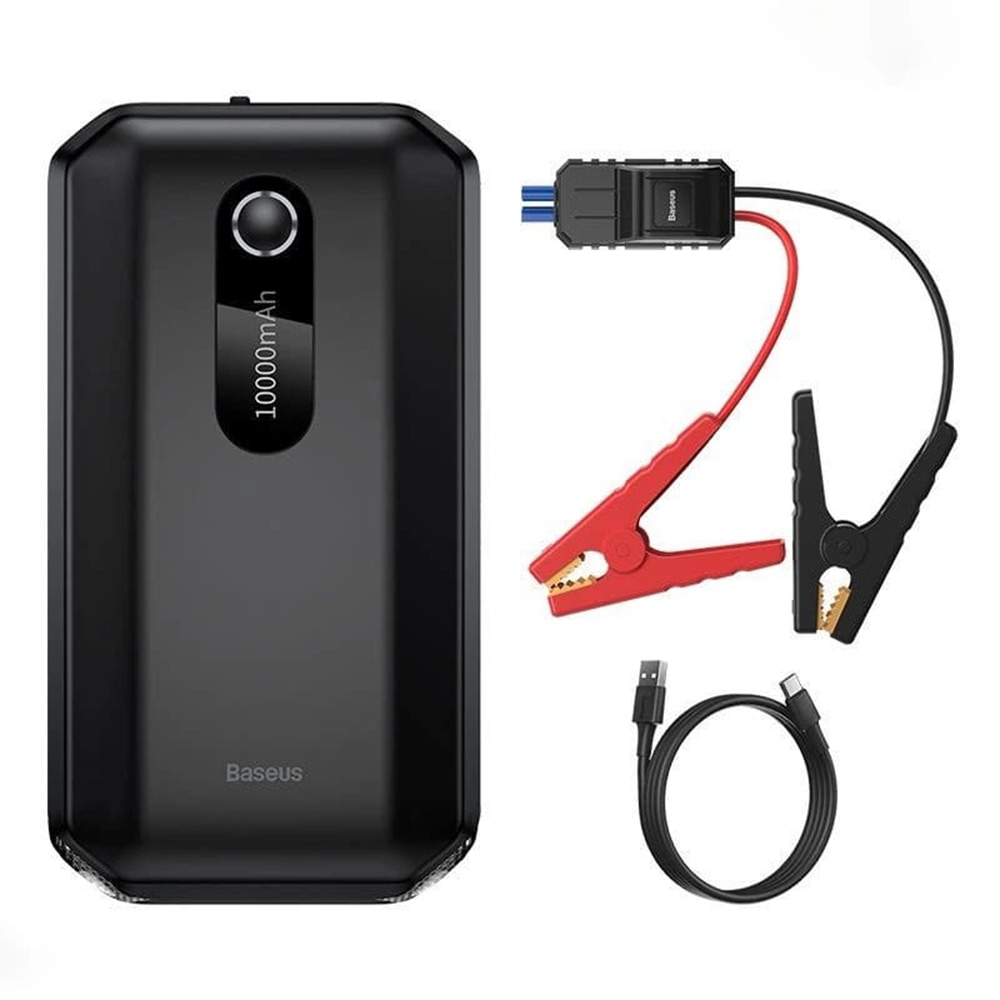 Polnilec za akumulator in power bank Baseus "Super Energy Air" z vgrajeno svetilko, 10.000 mAh - black