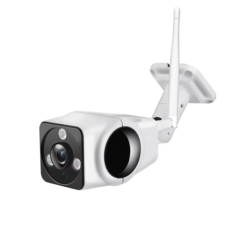 Zunanja nadzorna kamera Techsuit "K5" 3MP - WIFI kamera z nočnim vidom in 360 stopinjskim kotom snemanja - bela