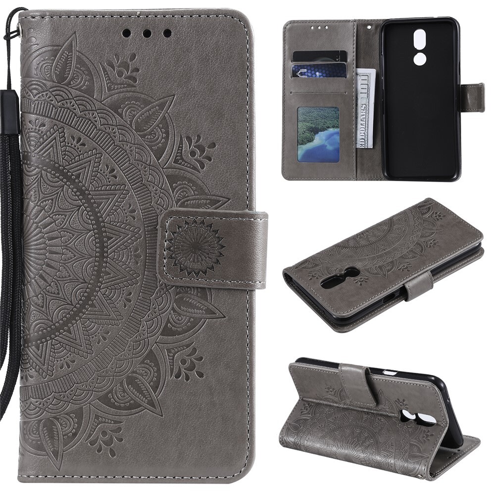 Etui "Flower" za LG K40 - črn