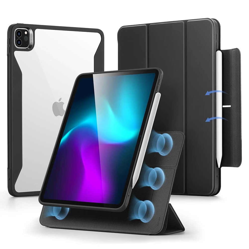 Magnetni 2v1 ovitek ESR "Rebound Hybrid 360" za iPad Air 13 2024 / iPad Air 13 2025 - črn