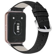 Eleganten pas "Smooth" iz umetnega usnja za uro Samsung Galaxy Fit3 - črn