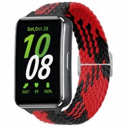 Pleten najlonski pas za uro Samsung Galaxy Fit3 - black red