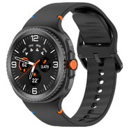 Silikonski pas Techsuit za uro Samsung Galaxy Watch8 40 mm / Watch8 44 mm / Watch8 Classic 46 mm - črn