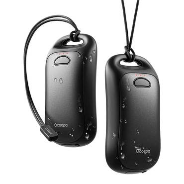 Prenosna grelca za roke Ocoopa "UT4 Urban" z nastavljivo temperaturo, magnetnim spenjanjem in IP45 standardom vodoodpornosti - črn