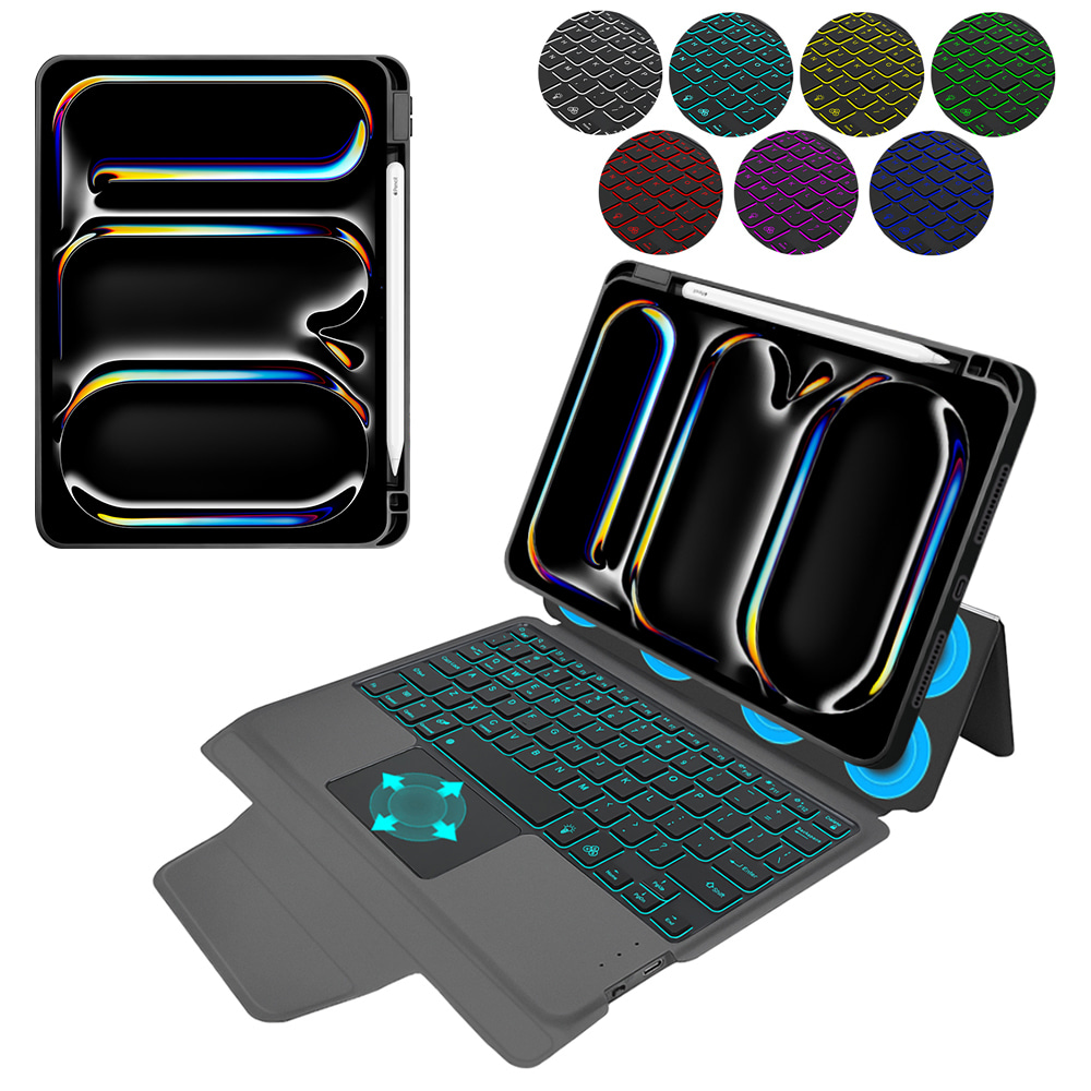 Pisarniški etui Techsuit z Bluetooth tipkovnico in zaščitno folijo za Ipad Pro 13 2024 / iPad Pro 13 2025