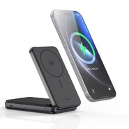 Power bank in stojalo Mcdodo 2v1 "MC-6310" Qi2 15W za hitro brezžično polnjenje podprtih naprav - 10000 mAh - črn