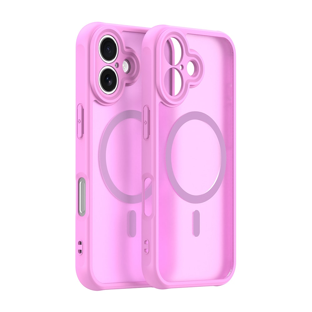 Hibridni ovitek "HaloFrost II MagSafe" za iPhone 16 - pink