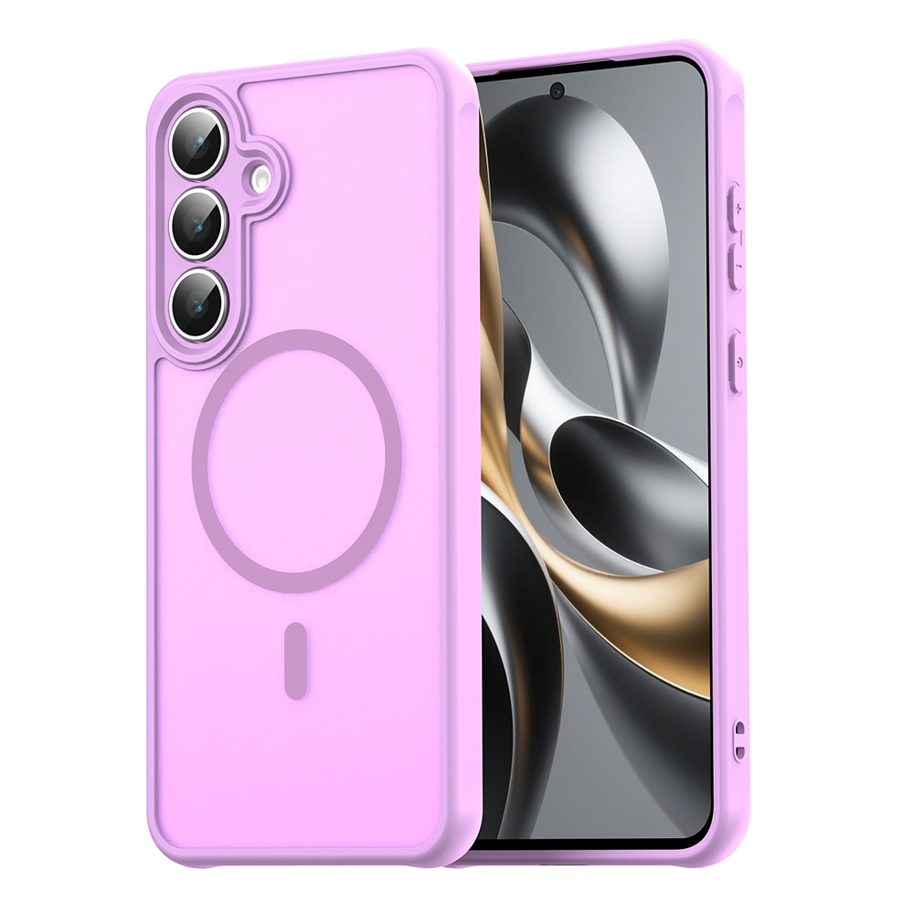 Hibridni ovitek "HaloFrost II MagSafe" za Samsung Galaxy S25 FE - pink