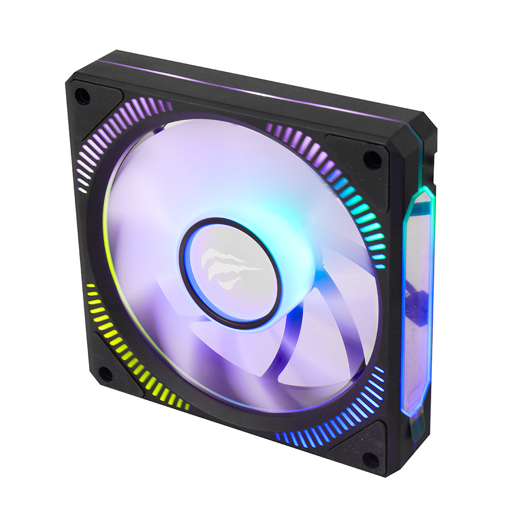 Računalniški ventilator Havit "F2096" z dinamično RGB osvetlitvijo in do 1800 RPM - črn