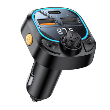 FM oddajnik in avtopolnilec Yesido Y70 z Bluetooth 5.3 in 15W hitrim polnjenjem - črn FM oddajnik in avtopolnilec Yesido Y70 z Bluetooth 5.3 in 15W hitrim polnjenjem - črn