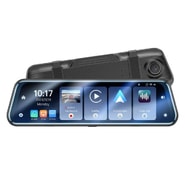 Vzvratno ogledalo in kamera Yesido "KM24"s Carplay, Android Auto in AirPlay funckijami ter podporo pri parkiranju in vzvratni vožnji - črno