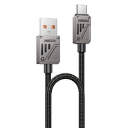 USB-A v USB-C pleten polnilni in podatkovni kabel Yesido "CA135C" s 3A, 480MBps in hitrim polnjenjem - 1.2m - črn