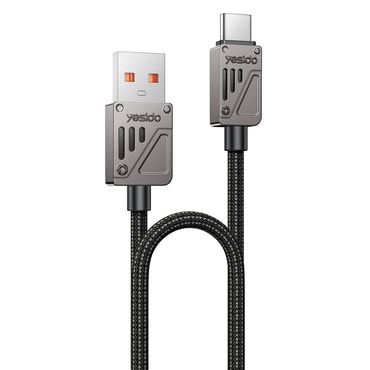USB-A v USB-C pleten polnilni in podatkovni kabel Yesido "CA135C" s 3A, 480MBps in hitrim polnjenjem - 1.2m - črn USB-A v USB-C pleten polnilni in podatkovni kabel Yesido "CA135C" s 3A, 480MBps in hitrim polnjenjem - 1.2m - črn