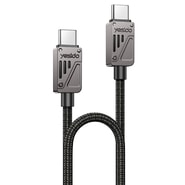 USB-C v USB-C pleten polnilni in podatkovni kabel Yesido "CA196" 60W in 480MBps - 1.2m - črn