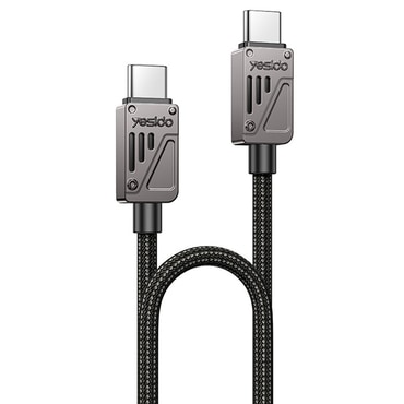 USB-C v USB-C pleten polnilni in podatkovni kabel Yesido "CA196" 60W in 480MBps - 1.2m - črn USB-C v USB-C pleten polnilni in podatkovni kabel Yesido "CA196" 60W in 480MBps - 1.2m - črn