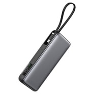 Power bank Acefast M22 20000 mAh z ultra hitrim PD130W polnjenjem, 2x USB-C in 1x USB-A izhodi ter vgrajenim USB-C kablom - siv