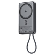 Magnetni brezžični power bank Acefast M18 10000 mAh z vgrajenim kablom, PD20W hitrim polnjenjem in LED indikatorjem - črn
