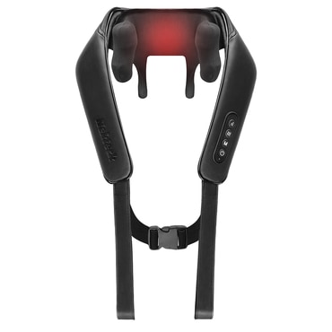 Večnamenska brezžična masažna naprava za vrat, ramena in križ Nekteck A01-NM09 s segrevanjem, 6 masažnimi glavami in 2 stopnjama intenzivnosti - črna